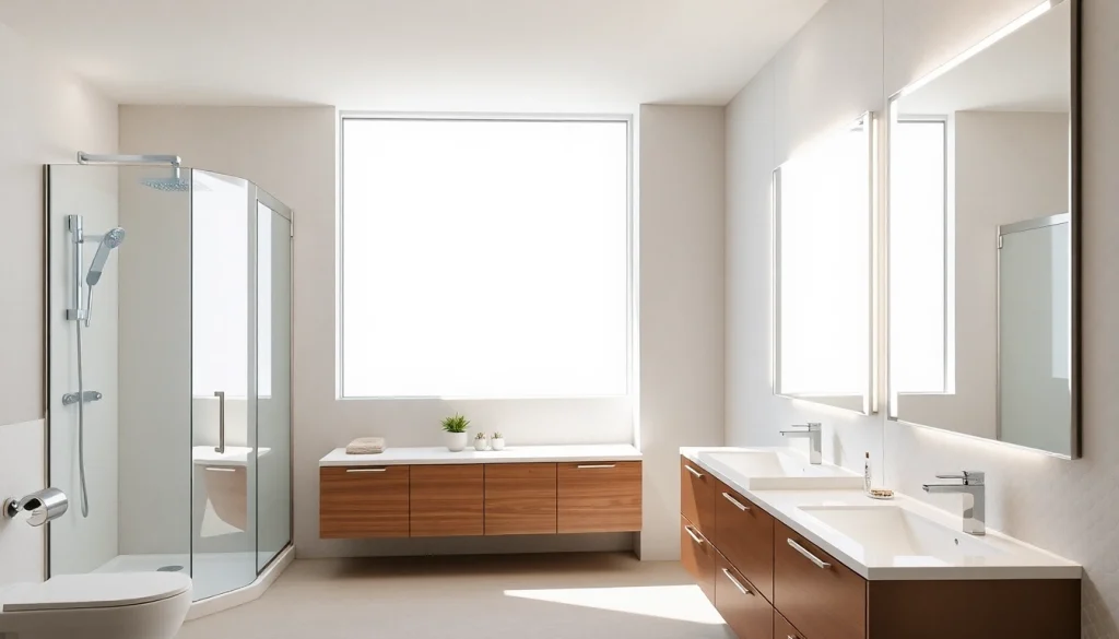 Admiring elegant designs from sirhona France in a modern bathroom setting crafted for comfort.