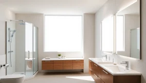 Admiring elegant designs from sirhona France in a modern bathroom setting crafted for comfort.