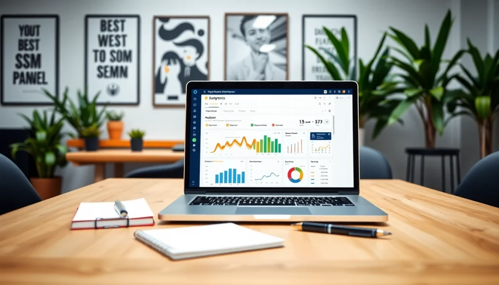 Explore the interface of the best smm panel in a professional marketing workspace.