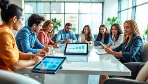 Elevate your medspa digital marketing strategy with a collaborative team in a modern office.