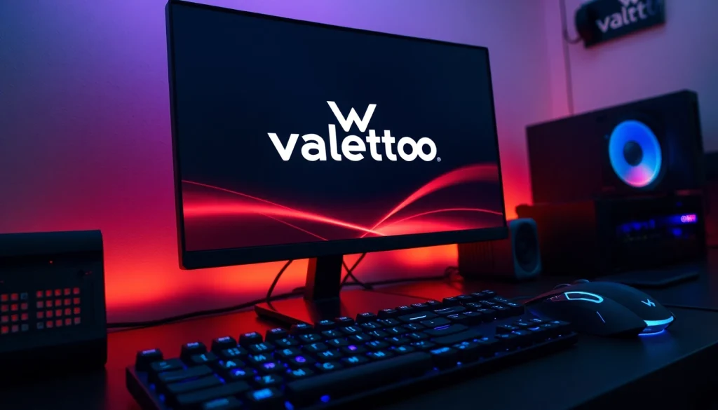 Menggambarkan pengalaman bermain walettoto di setup gaming yang modern dan canggih.