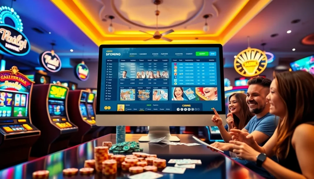 Online gambling scene featuring https://789ff.biz/ with vibrant casino games and engaging players.