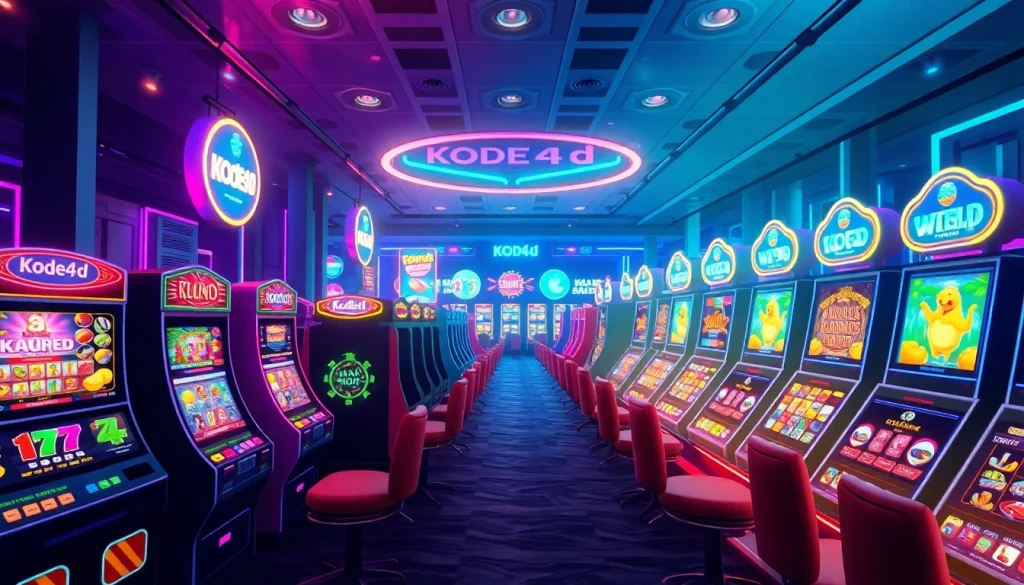 Experience thrilling Kode4d slot games in a vibrant online casino atmosphere.