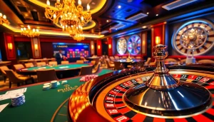 A gambler placing a bet using 상품권신용카드 at a luxurious casino table.