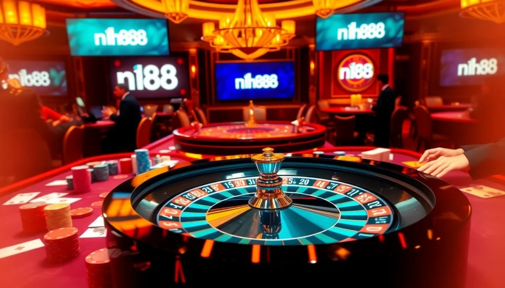 Experience the thrill of gambling at nh88 with vibrant casino tables and high-stakes action.