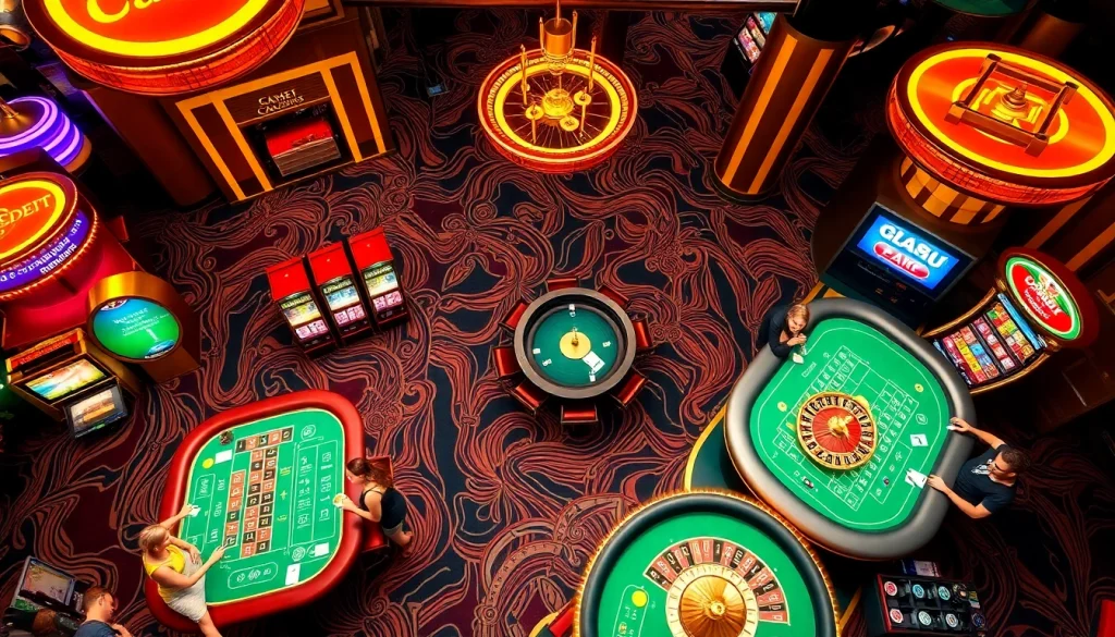 Bongdalu poker players enjoying a lively casino atmosphere filled with excitement.