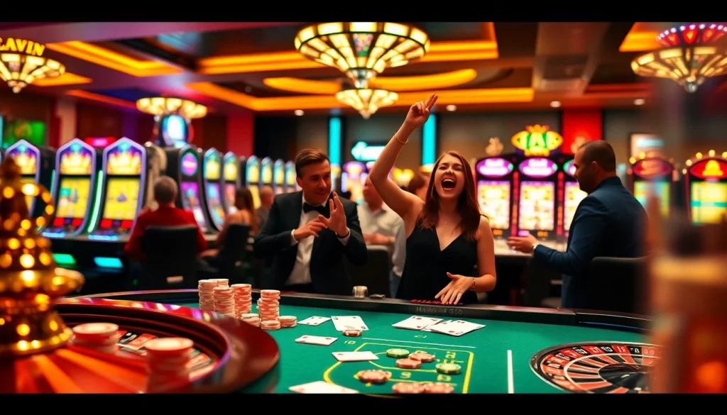Experience the thrill of online gambling at https://f168.today/ with vibrant casino tables, slots, and players.