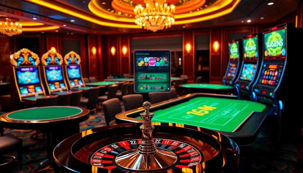 Experience the excitement of online gaming with link 188bet surrounded by vibrant casino visuals.