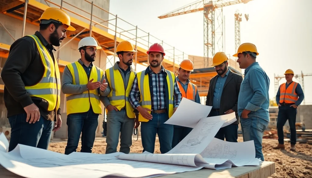 Construction professionals of the southern california contractors association collaborating on a building project.