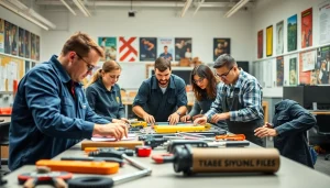 Learn valuable skills at Trade School knoxville Tn with engaged students collaborating in hands-on training.