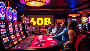 Pemain yang menikmati sensasi pengalaman Slot Depo 5rb di kasino mewah.