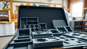 Showcasing Custom Foam Inserts arranged in a versatile toolbox setting for optimal organization.