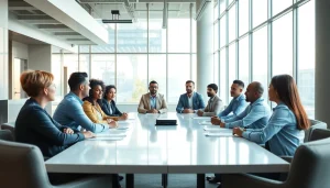 Engaged participants in a construction advocacy Carolinas meeting discussing strategic initiatives.