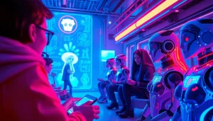 Explore the innovative world of free nsfw ai chatbots interacting in a vibrant digital landscape.