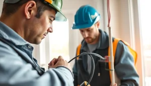 Electrician apprenticeship Hawaii: Skilled electrician focused on electrical installation work.