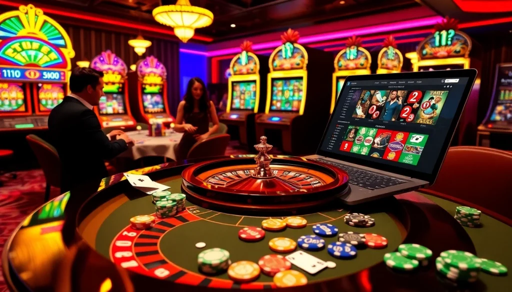 Experience thrilling gameplay at link alternatif onicplay with vibrant casino scenes and high-stakes excitement.