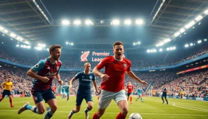 ตารางพรีเมียร์ลีก การแข่งขันฟุตบอลที่เข้มข้นในสนาม พร้อมแฟน ๆ ที่ตื่นเต้น