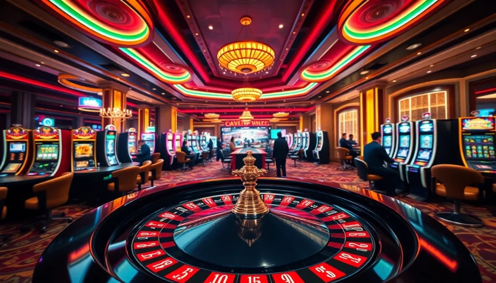 Vivez l'excitation dans cette scène de casino en ligne français avec des joueurs à une table de roulette.
