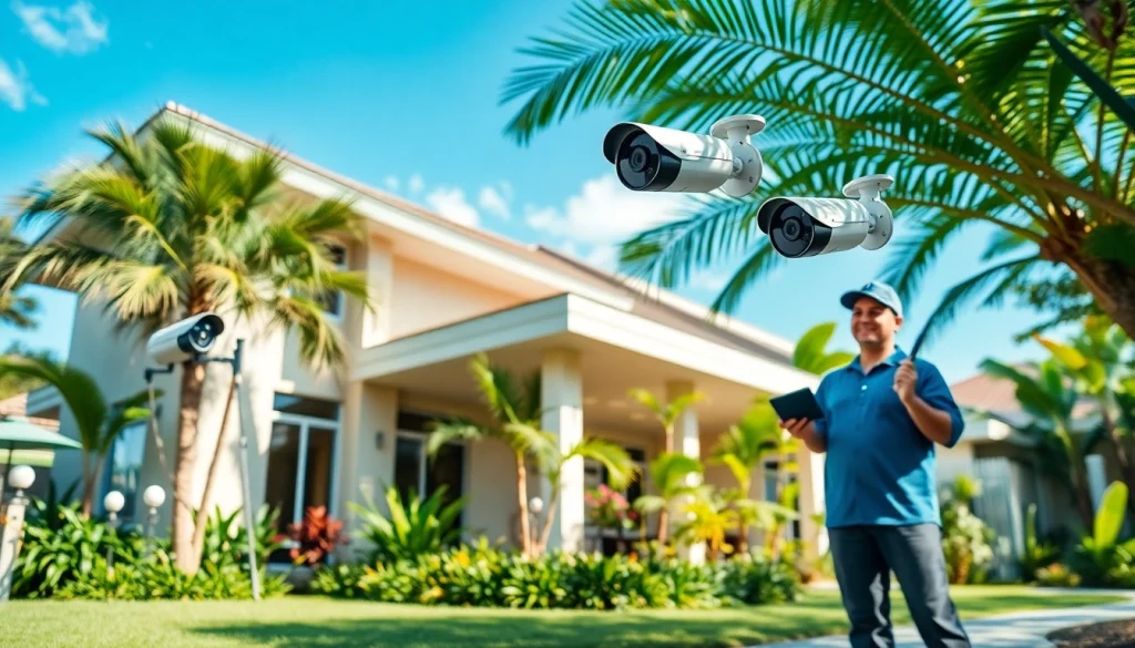 Cámaras de seguridad en Liberia instaladas para una monitorización eficaz del hogar en un entorno tropical.