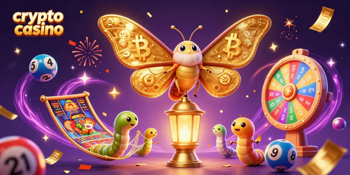 Visitez notre crypto casino et jouez avec des billets dorés et des boules de loterie colorées.